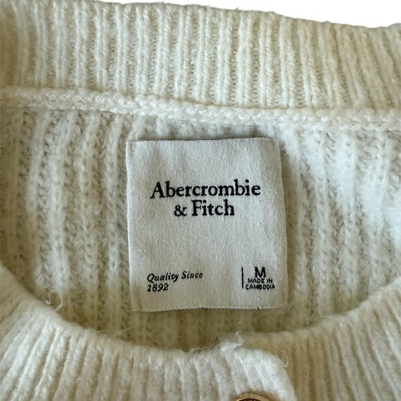 Abercrombie & Fitch Knit Cardigan Sweater Pearl Button Medium - Picture 4 of 6